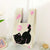 Women's Medium Polyester Cat Cute Basic Open Bucket Bag