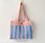 Women's Medium Polyester Stripe Beach Flip Cover Shoulder Bag