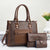 Women's Medium Pu Leather Color Block Classic Style Square Zipper Handbag