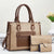 Women's Medium Pu Leather Color Block Classic Style Square Zipper Handbag