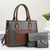 Women's Medium Pu Leather Color Block Classic Style Square Zipper Handbag