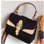 Women's Medium Pu Leather Color Block Streetwear Lock Clasp Handbag