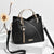 Women's Medium Pu Leather Color Block Streetwear Square Zipper Shoulder Bag Handbag Crossbody Bag