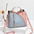 Women's Medium Pu Leather Color Block Streetwear Square Zipper Shoulder Bag Handbag Crossbody Bag