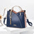 Women's Medium Pu Leather Color Block Streetwear Square Zipper Shoulder Bag Handbag Crossbody Bag