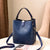 Women's Medium Pu Leather Crocodile Fashion Bucket Zipper Crossbody Bag