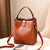 Women's Medium Pu Leather Crocodile Fashion Bucket Zipper Crossbody Bag