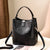 Women's Medium Pu Leather Crocodile Fashion Bucket Zipper Crossbody Bag