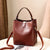 Women's Medium Pu Leather Crocodile Fashion Bucket Zipper Crossbody Bag