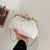 Women's Medium Pu Leather Gauze Flower Classic Style Clasp Frame Crossbody Bag