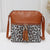 Women's Medium Pu Leather Leopard Fashion Square Zipper Crossbody Bag