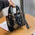 Women's Medium Pu Leather Lingge Fashion Square Zipper Crossbody Bag