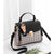 Women's Medium Pu Leather Plaid Cute Ornament Square Flip Cover Crossbody Bag