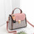 Women's Medium Pu Leather Plaid Cute Ornament Square Flip Cover Crossbody Bag