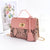 Women's Medium Pu Leather Snakeskin Fashion Square Lock Clasp Crossbody Bag