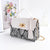 Women's Medium Pu Leather Snakeskin Fashion Square Lock Clasp Crossbody Bag