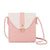 Women's Medium Pu Leather Solid Color Basic Square Flip Cover Crossbody Bag