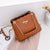 Women's Medium Pu Leather Solid Color Classic Style Square Zipper Crossbody Bag