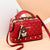 Women's Medium Pu Leather Solid Color Cute Ornament Square Zipper Crossbody Bag