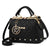 Women's Medium Pu Leather Solid Color Cute Ornament Square Zipper Crossbody Bag