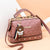 Women's Medium Pu Leather Solid Color Cute Ornament Square Zipper Crossbody Bag