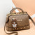 Women's Medium Pu Leather Solid Color Cute Ornament Square Zipper Crossbody Bag