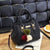 Women's Medium Pu Leather Solid Color Elegant Basic Square Zipper Shoulder Bag Crossbody Bag Square Bag