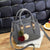 Women's Medium Pu Leather Solid Color Elegant Basic Square Zipper Shoulder Bag Crossbody Bag Square Bag