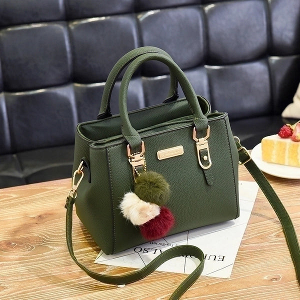 Women's Medium Pu Leather Solid Color Elegant Basic Square Zipper Shoulder Bag Crossbody Bag Square Bag