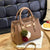 Women's Medium Pu Leather Solid Color Elegant Basic Square Zipper Shoulder Bag Crossbody Bag Square Bag