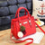 Women's Medium Pu Leather Solid Color Elegant Basic Square Zipper Shoulder Bag Crossbody Bag Square Bag