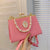 Women's Medium Pu Leather Solid Color Elegant Classic Style Sewing Thread Shell Buckle Shoulder Bag Crossbody Bag Dome Bag