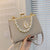 Women's Medium Pu Leather Solid Color Elegant Classic Style Sewing Thread Shell Buckle Shoulder Bag Crossbody Bag Dome Bag