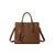 Women's Medium Pu Leather Solid Color Elegant Classic Style Zipper Crossbody Bag