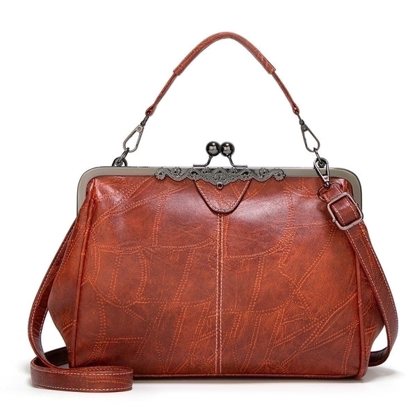 Women's Medium Pu Leather Solid Color Fashion Dumpling Shape Buckle Crossbody Bag