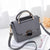 Women's Medium Pu Leather Solid Color Fashion Square Flip Cover Shoulder Bag Crossbody Bag