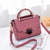 Women's Medium Pu Leather Solid Color Fashion Square Flip Cover Shoulder Bag Crossbody Bag