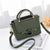 Women's Medium Pu Leather Solid Color Fashion Square Flip Cover Shoulder Bag Crossbody Bag