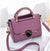 Women's Medium Pu Leather Solid Color Fashion Square Flip Cover Shoulder Bag Crossbody Bag