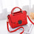 Women's Medium Pu Leather Solid Color Fashion Square Flip Cover Shoulder Bag Crossbody Bag