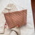 Women's Medium Pu Leather Solid Color Lingge Basic Classic Style Square Lock Clasp Shoulder Bag