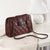 Women's Medium Pu Leather Solid Color Lingge Elegant Classic Style Zipper Shoulder Bag