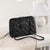 Women's Medium Pu Leather Solid Color Lingge Elegant Classic Style Zipper Shoulder Bag