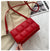 Women's Medium Pu Leather Solid Color Lingge Elegant Streetwear Square Magnetic Buckle Shoulder Bag Crossbody Bag Square Bag