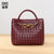 Women's Medium Pu Leather Solid Color Streetwear Square Magnetic Buckle Tote Bag