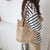 Women's Medium Spring&summer Cotton Beach Shoulder Bag Bucket Bag Straw Bag