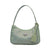 Women's Medium Spring&summer Pu Leather Solid Color Fashion Rhinestone Square Zipper Underarm Bag