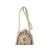 Women's Medium Straw Flower Butterfly Vacation Beach Weave Bucket Buckle Beach Bag