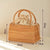 Women's Medium Straw Geometric Vacation Bucket String Straw Bag