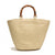 Women's Medium Straw Solid Color Vacation Beach Weave Zipper Straw Bag